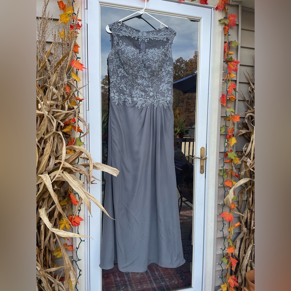 Beautiful detail Steel Gray Mother of the Bride or Groom dress